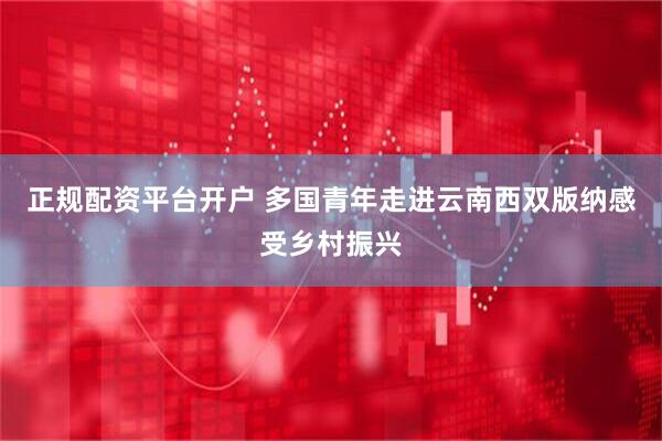 正规配资平台开户 多国青年走进云南西双版纳感受乡村振兴